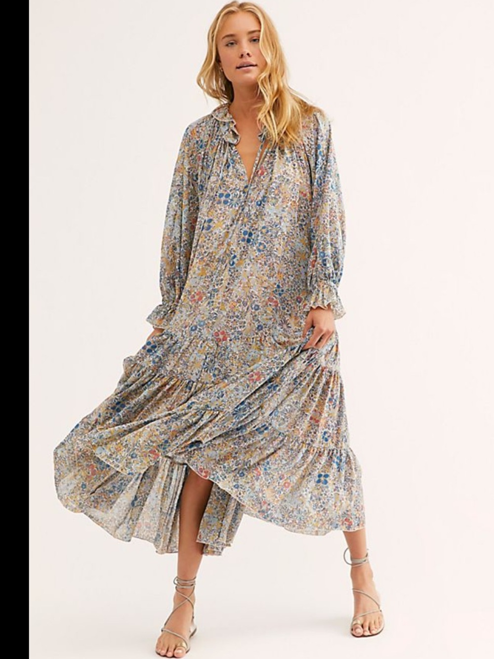 Free People Feeling Groovy Maxi Dress size S euc
